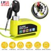 Motorcycle Disc Lock Alarm Anti-theft Brake Disc Lock Wheel Alarm Security Lock with 110dB Alarm 2 Keys 3.94FT Reminder Cable for Motorbike Bike Scoot