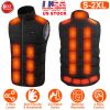 Heated Vest Men Women Heated Jacket with 23 Heating Zones 3 Heat Levels USB Powered Machine Washable for Winter Hiking Skiing Skating Outdoor Activiti