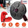 Music Boxing Machine Electronic Wall Target Punching Pad LED Lighted Sandbag Boxing Training Machine Exercise Equipment with Kids Boxing Gloves